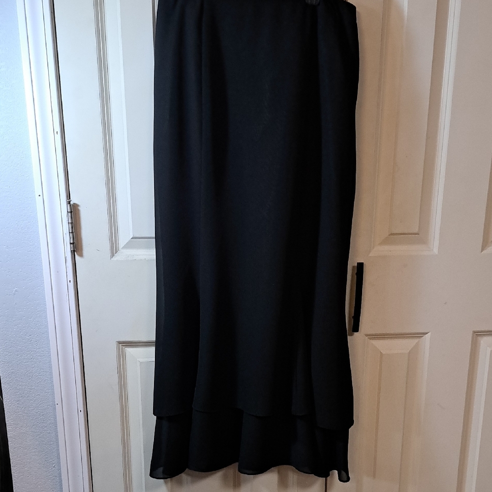 Adrianna Papell Black Maxi Skirt